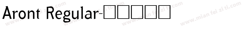 Aront Regular字体转换